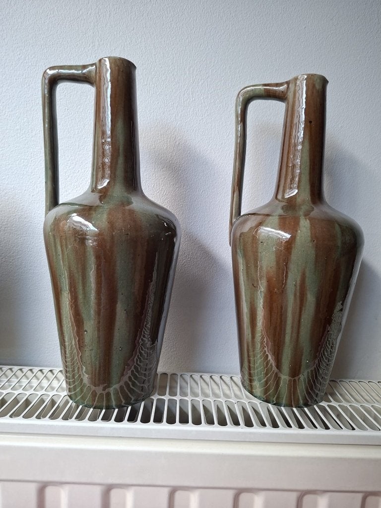 Tabouret Hasselt en céramique, pot à liqueur, mod 619, 2 pcs, Collections, Enlèvement ou Envoi, Utilisé, Emballage