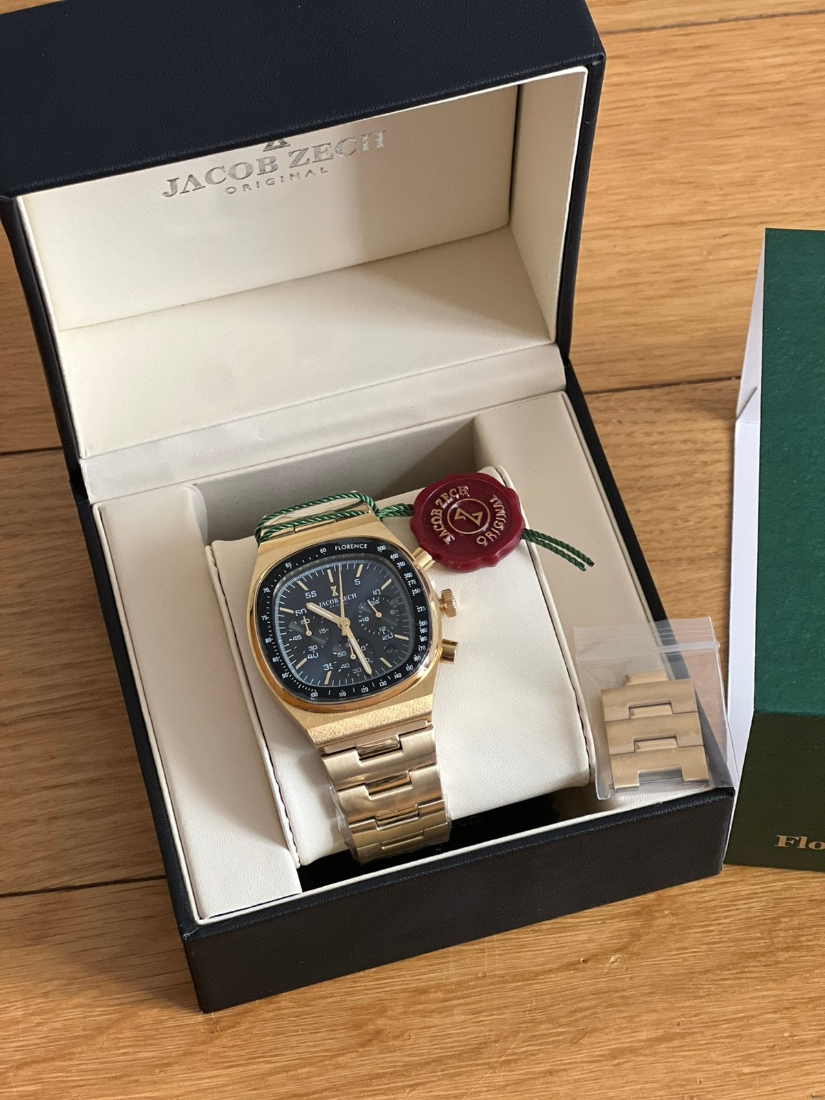 Jacob Zech Florence, Handtassen en Accessoires, Horloges | Heren, Ophalen, Zo goed als nieuw, Staal