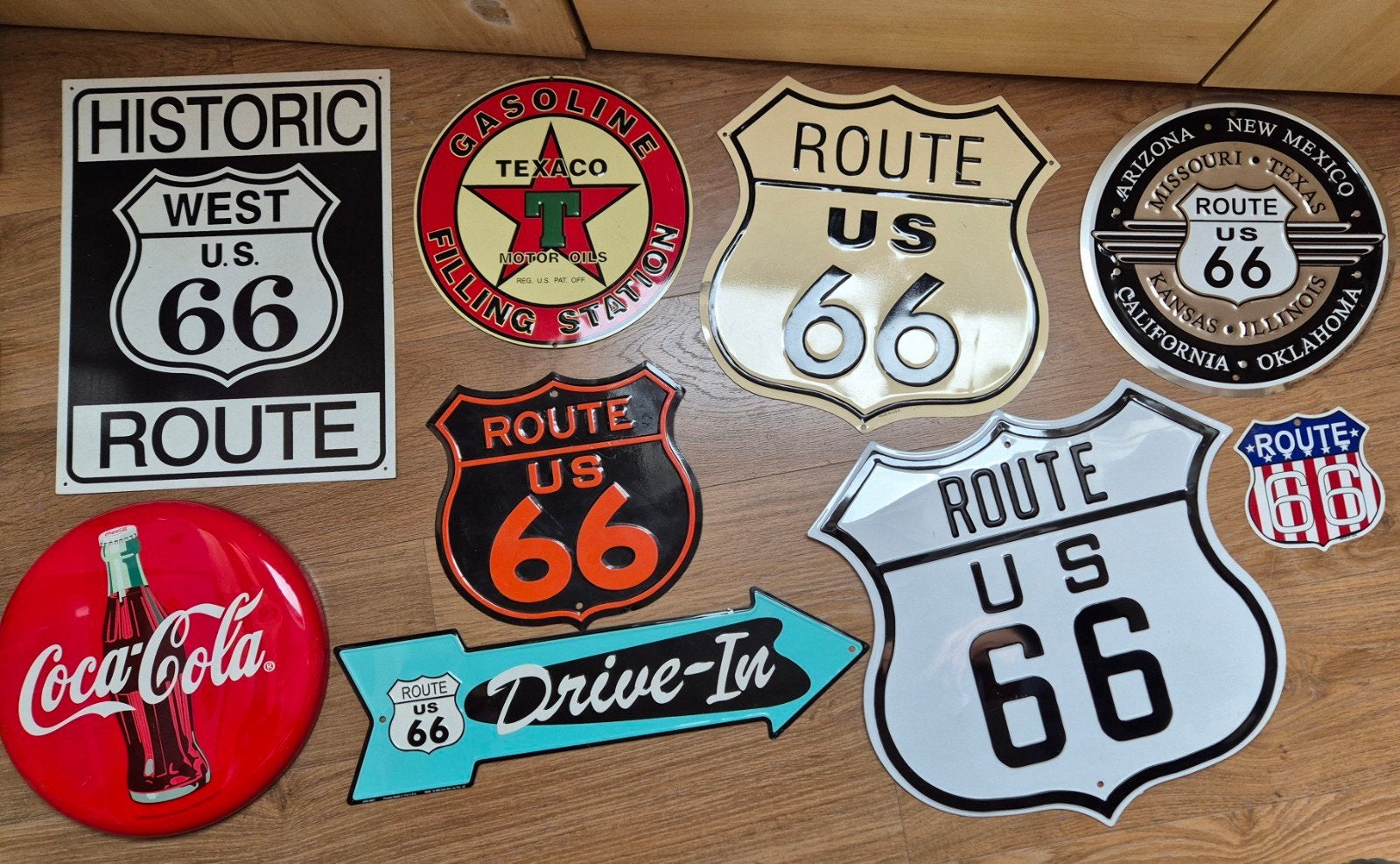 Lot de Plaques metal usa 66, Enlèvement ou Envoi