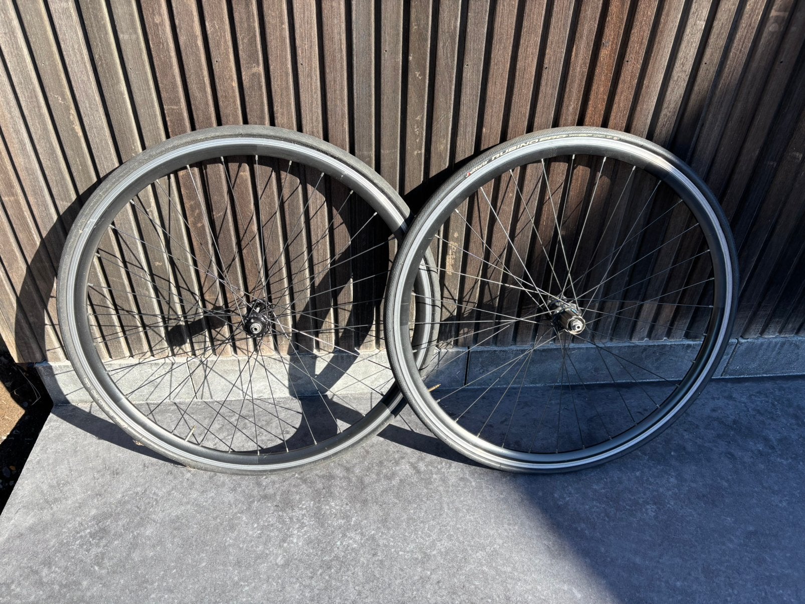 Set wielen met campagnolo naaf, Fietsen en Brommers, Gebruikt, Aluminium, Racefiets, Ophalen