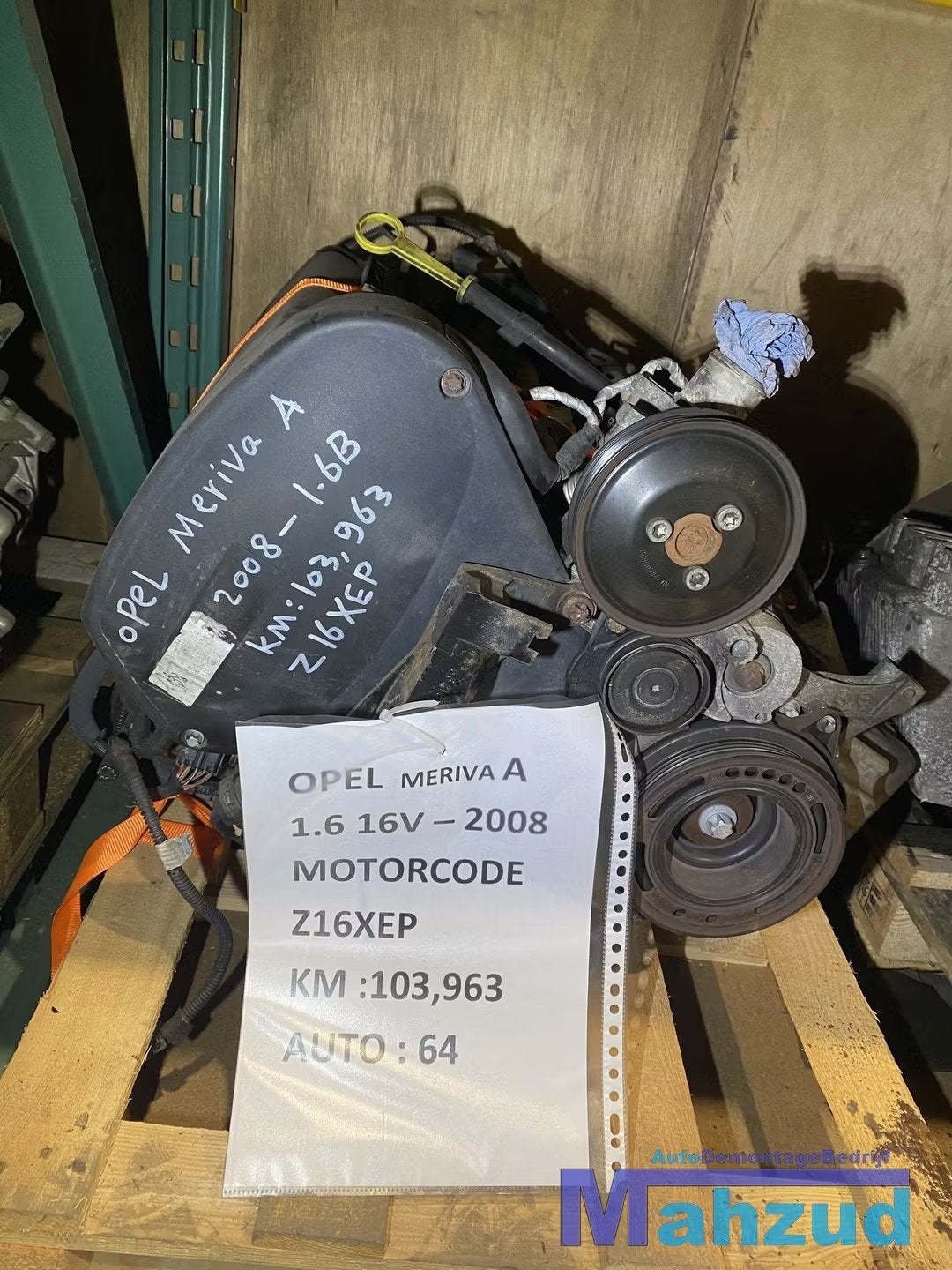 OPEL MERIVA A 1.6 16V Motorblok motor Z16XEP, Opel Automobile GmbH, Opel, Bahnhofsplatz 1
65423  Russelsheim am Main, DE, Kontakt@opel-infoservice.de