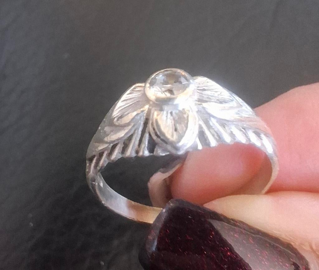 Nieuwe bohemien zilveren ring T52, Handtassen en Accessoires, Nieuw, Ophalen of Verzenden, Kleiner dan 17, Dame of Heer