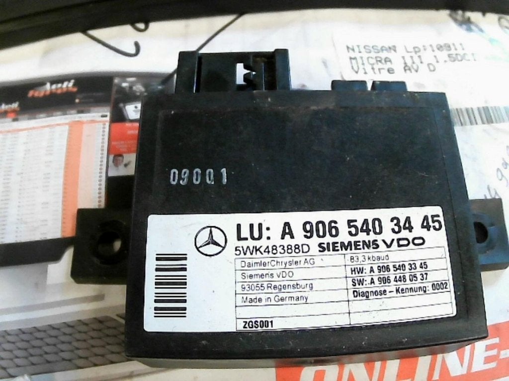 Module gonflage Mercedes Sprinter 2.2CDi 120kw A9065403445, Enlèvement
