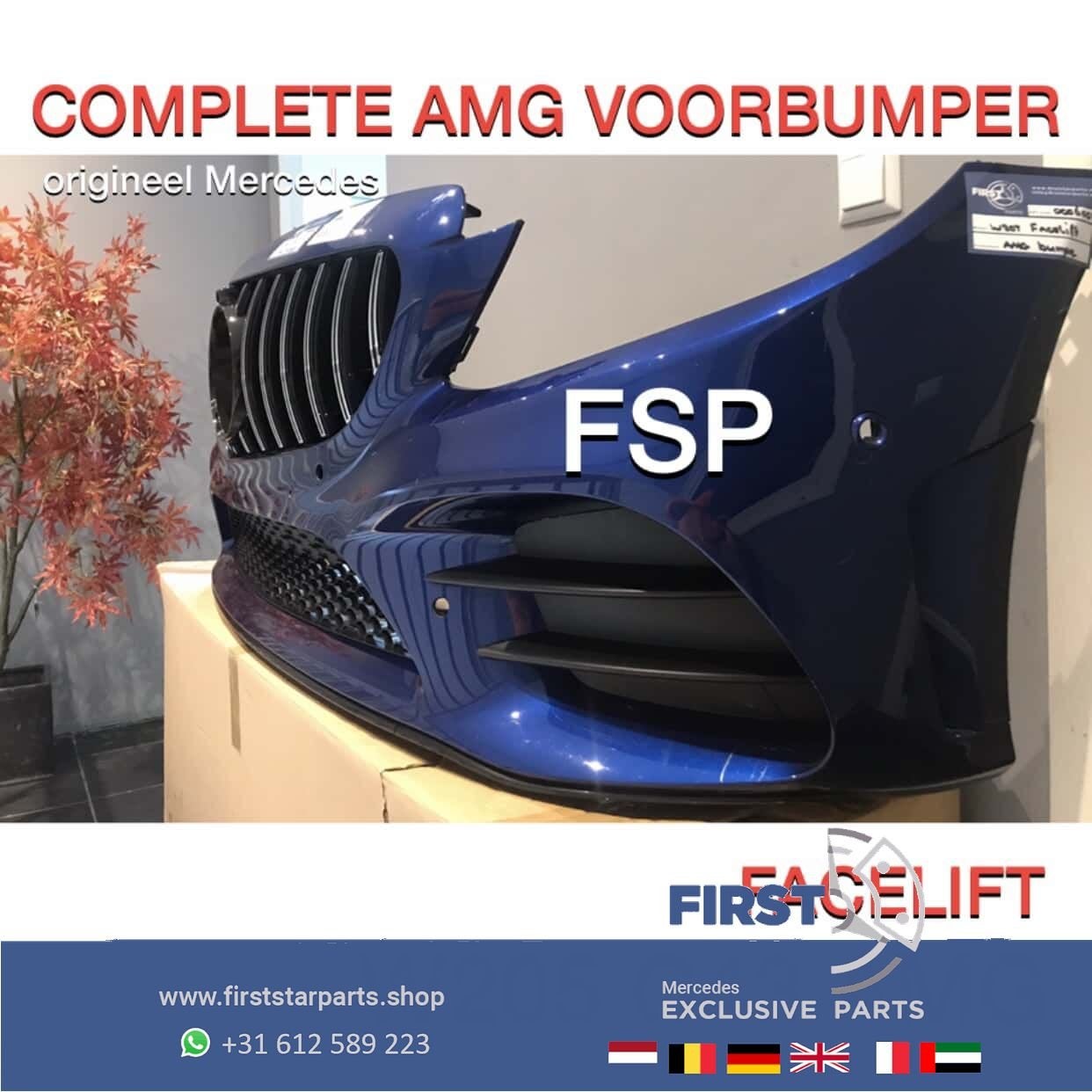 Mercedes C Klasse FACELIFT AMG PAKKET VOORBUMPER BLAUW C43 O, Utilisé, -, Avant, -