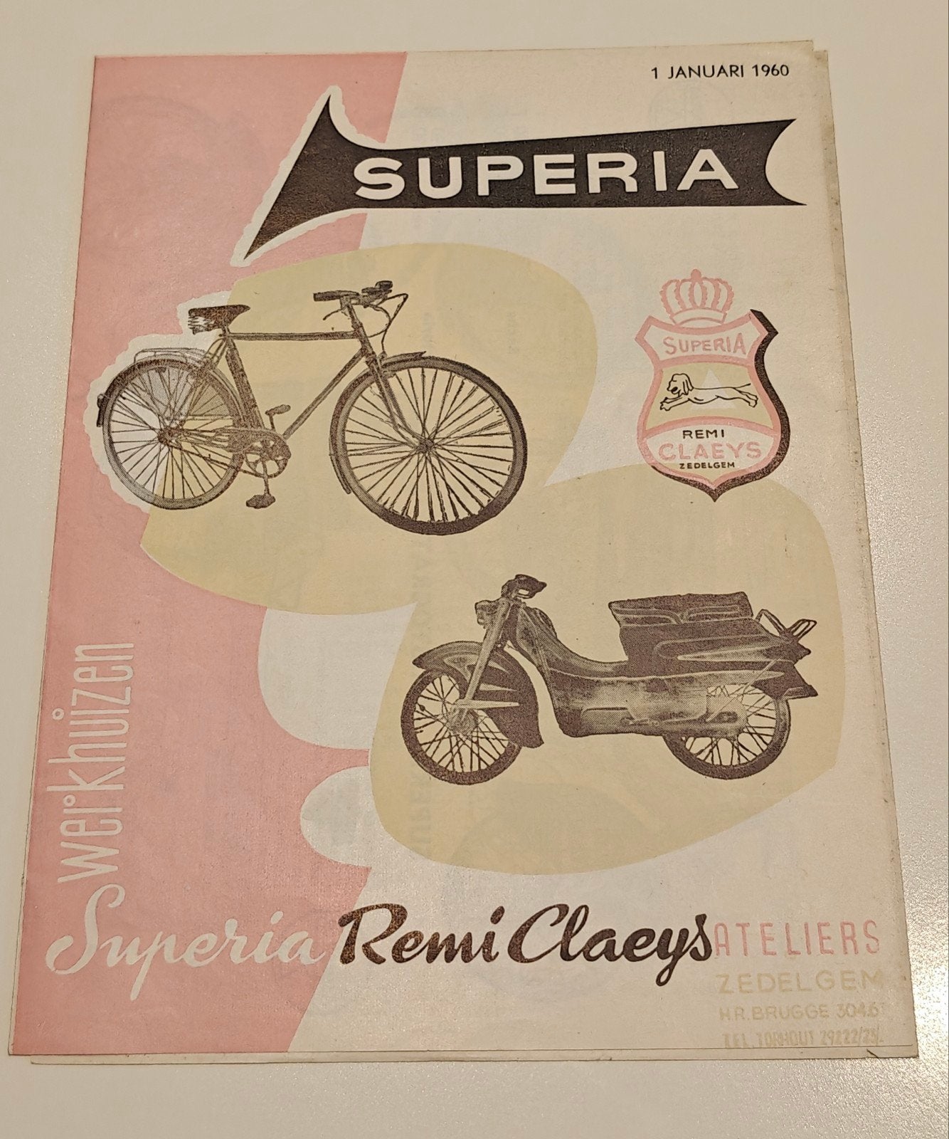 Folder Superia bromfietsen begin jaren 60, Vélos & Vélomoteurs, Envoi
