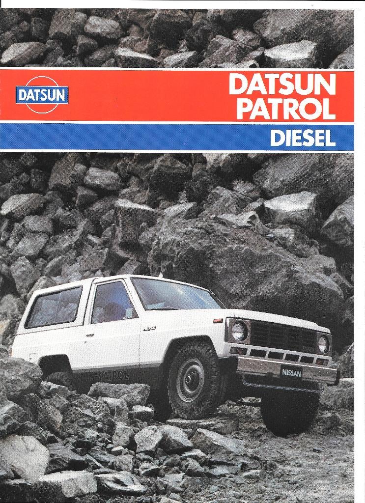 NISSAN PATROL DIESEL  1981, Boeken, Auto's | Folders en Tijdschriften, Ophalen of Verzenden, Zo goed als nieuw, Nissan