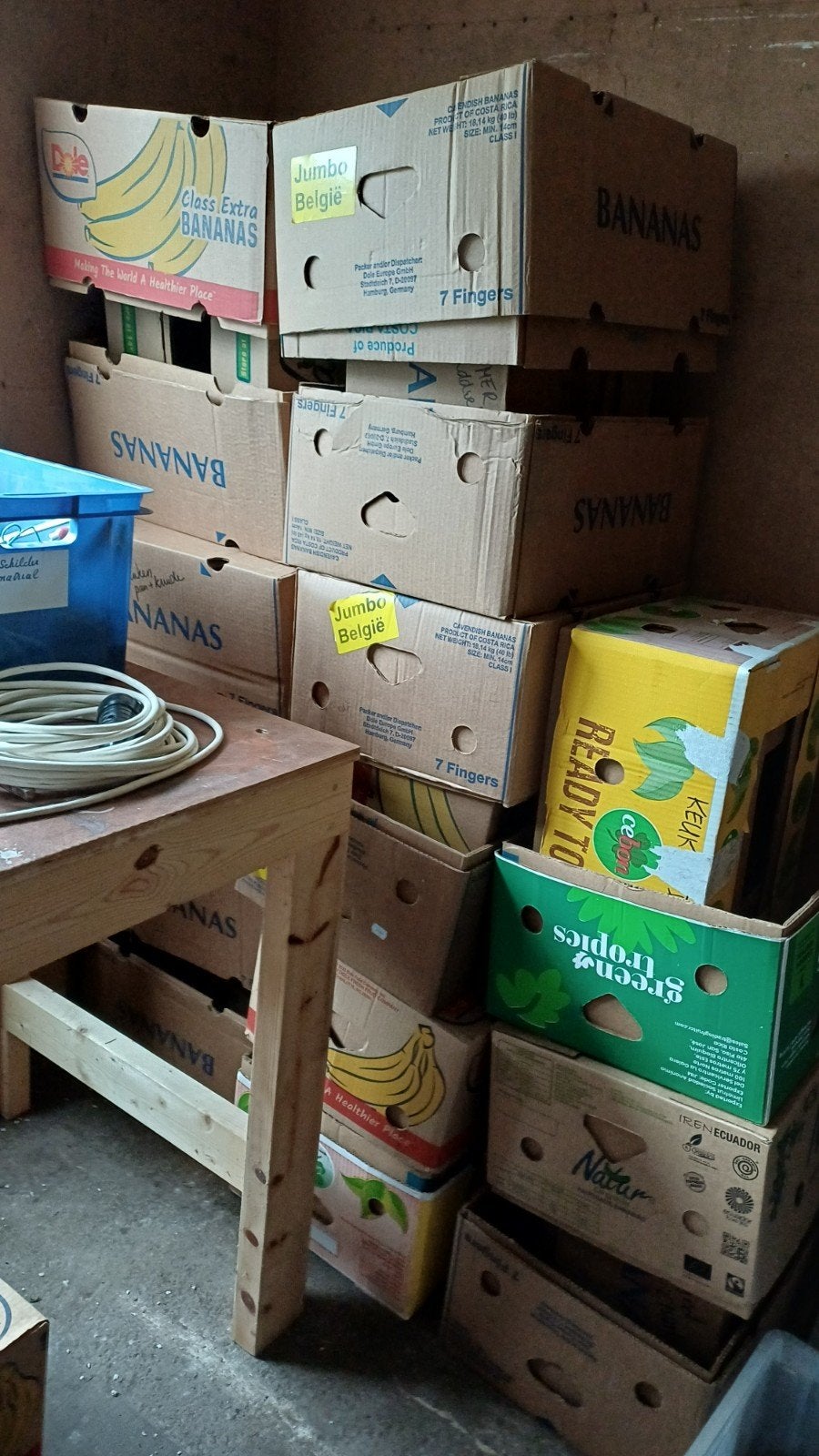 Bananendozen 0,50 euro/stuk, Ophalen, Gebruikt, Doos