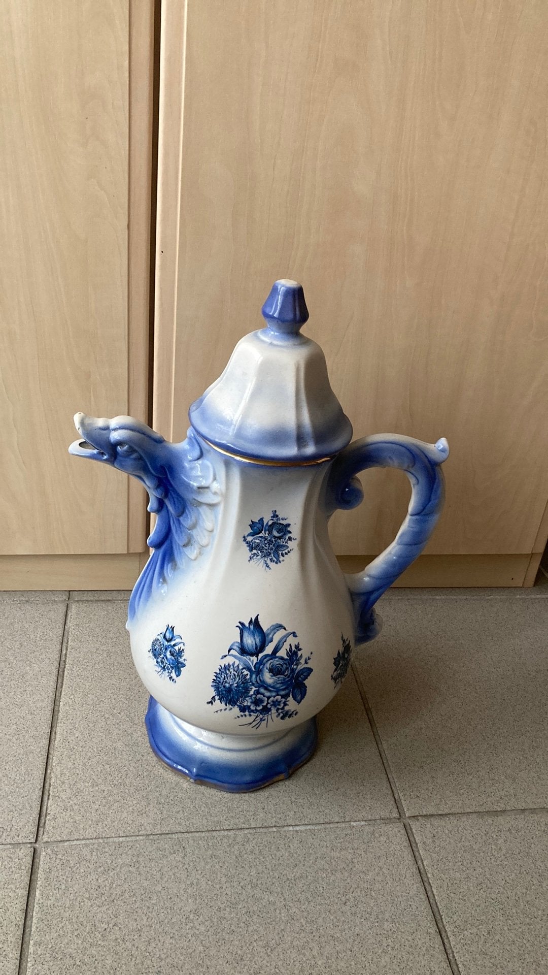 Vintage Kahla Porseleinen Koffiekan, Antiek en Kunst, Ophalen