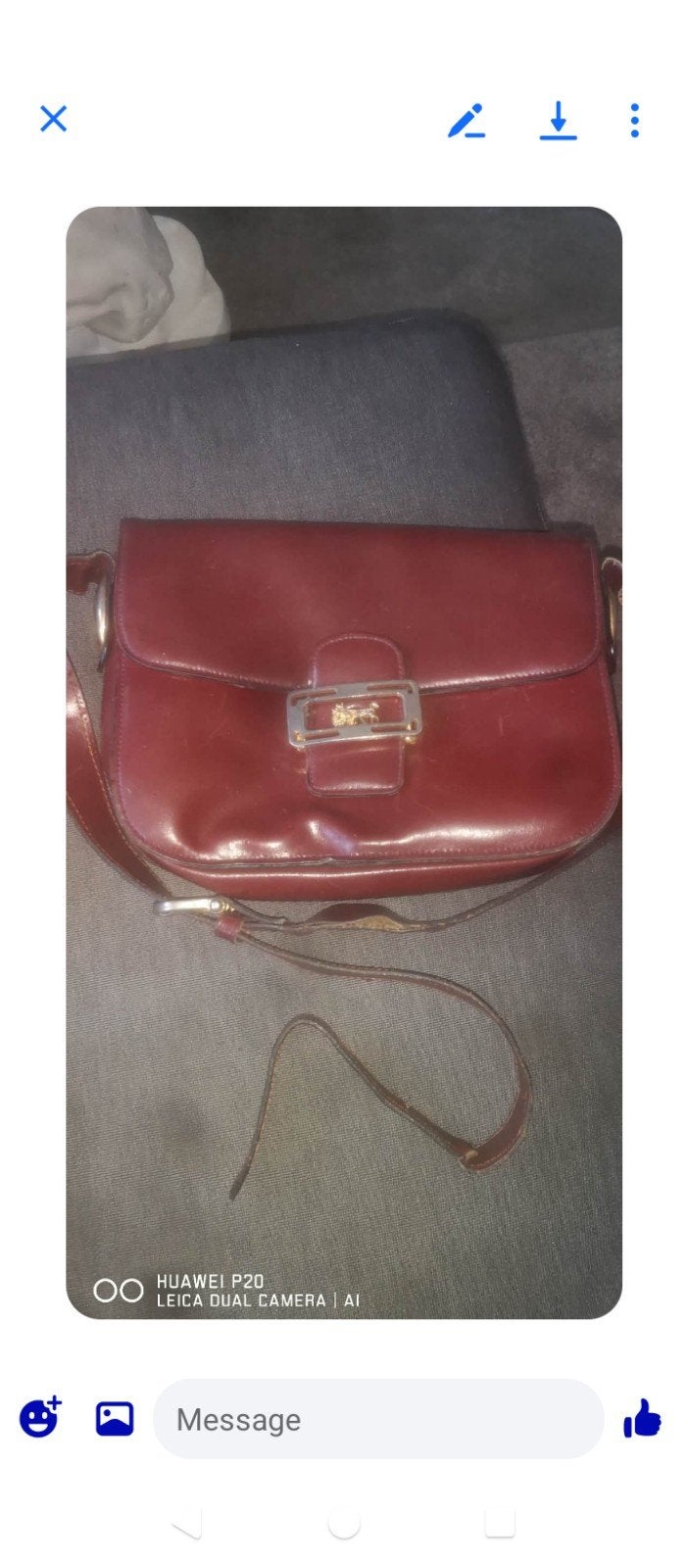 sac de marque cuir rare vintage, Cuir