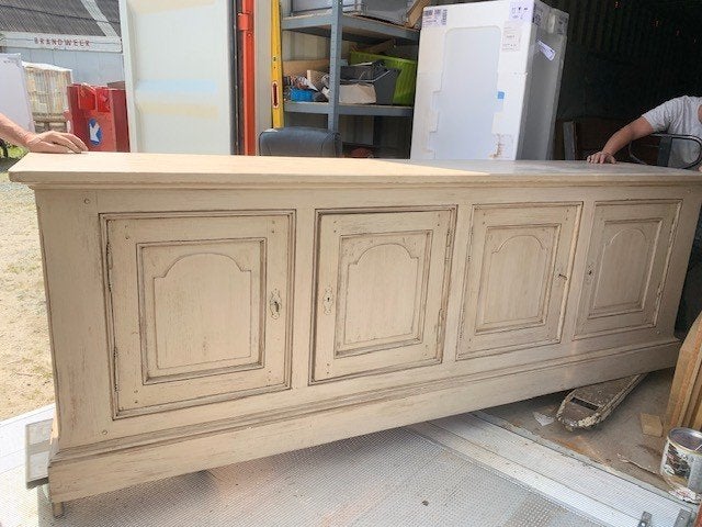 dressoir in eik. beige patina, Antiek en Kunst, Ophalen
