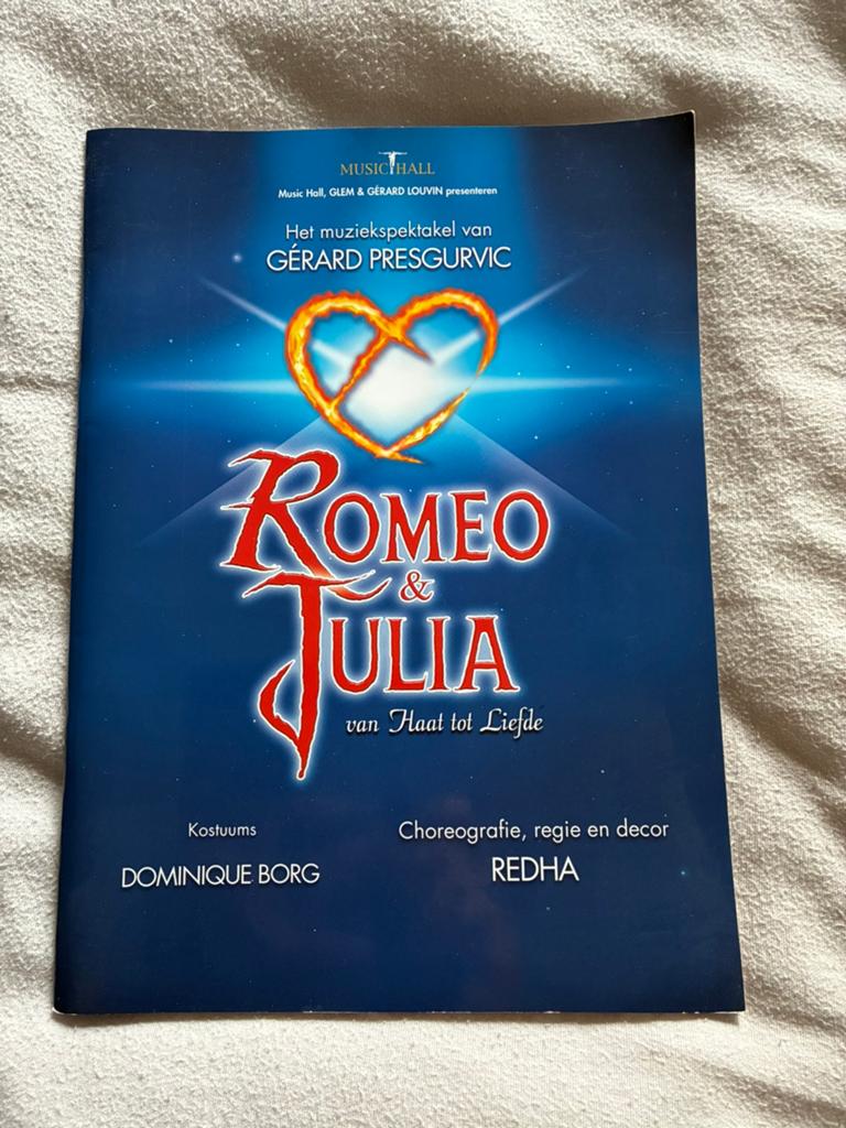 Programmaboek musical Romeo & Julia, Livres, Cinéma, Tv & Médias, Enlèvement ou Envoi, Comme neuf, Autres types