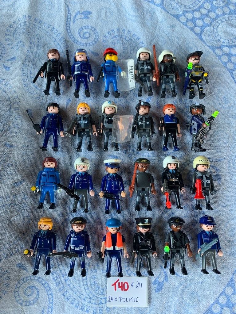 PLAYMOBIL: T40: LOT 24 POLITIEFIGUREN, Kinderen en Baby's, Speelgoed | Playmobil, Losse onderdelen, Ophalen of Verzenden, Zo goed als nieuw