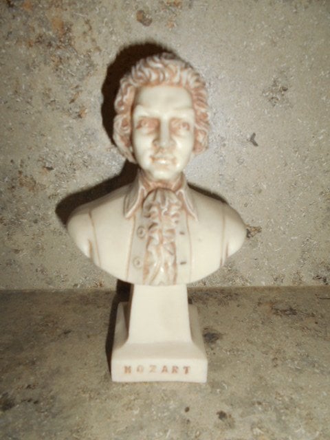 Buste beeldje Mozart, Antiek en Kunst, Ophalen of Verzenden, Buste
