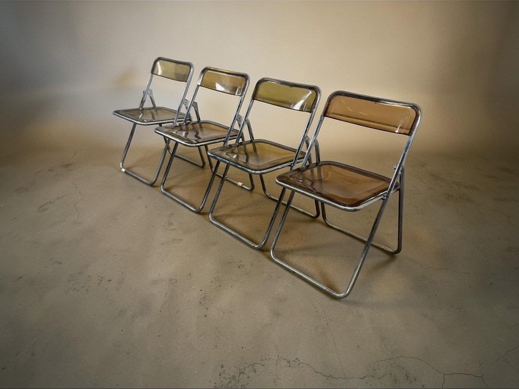 set van 4 vintage stoelen 'PLIA Castelli', Ophalen