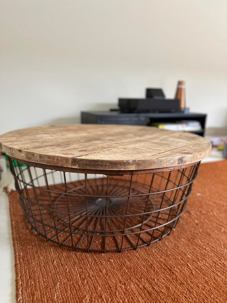 Salontafel hout, Huis en Inrichting, Tafels | Salontafels, Ophalen, Rond