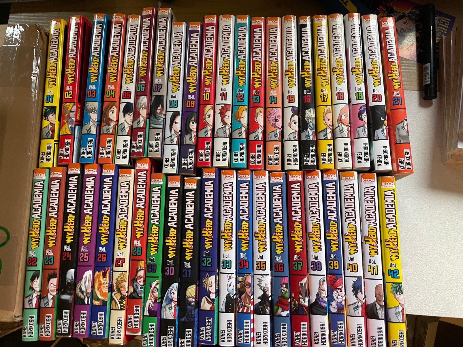 My hero académia intégrale lot de 42 tomes 1 à 42, Ophalen of Verzenden