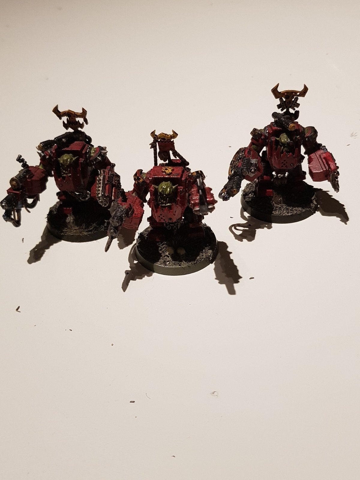 WH40K ORKS: 3 Meganobz, painted, Hobby en Vrije tijd, Wargaming, Zo goed als nieuw, Warhammer 40000, Figuurtje(s), Geverfd, Ophalen of Verzenden