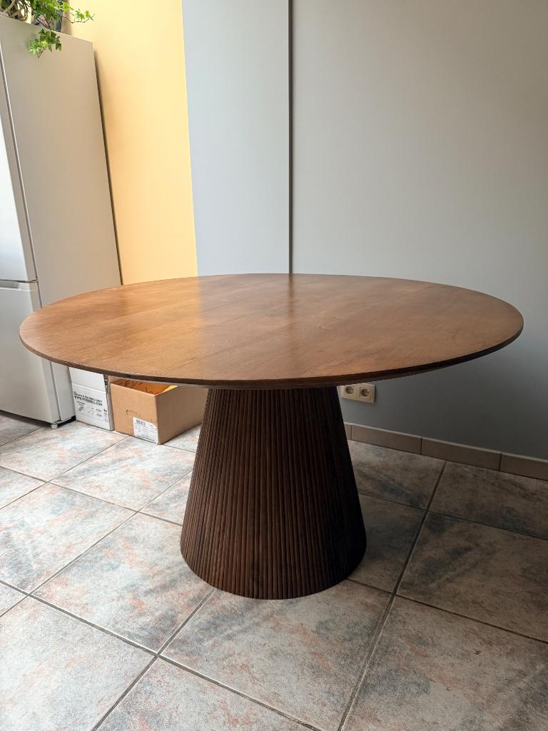 Eettafel, Ophalen, Overige materialen, 100 tot 150 cm, Rond