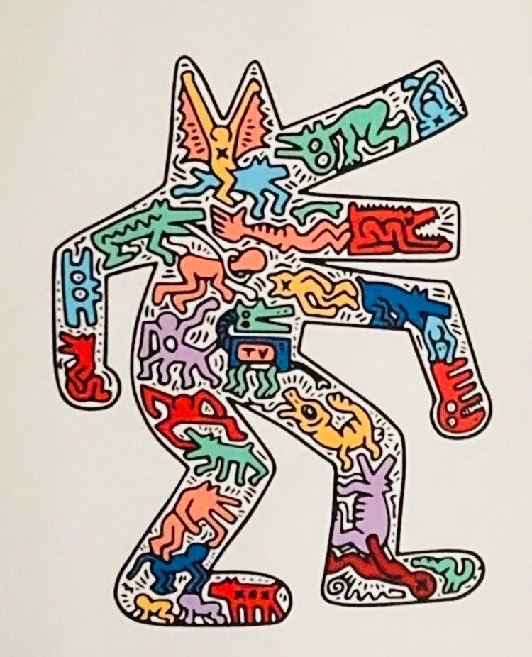 Keith Haring : lithographie 50 x 70 cm, Enlèvement ou Envoi, Lithographie