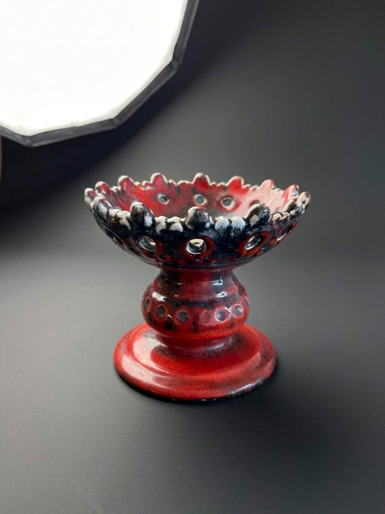 Designer Vaas Michael Andersen & Søn., Antiquités & Art, Pierre/céramique, Vase, Enlèvement ou Envoi, Rouge