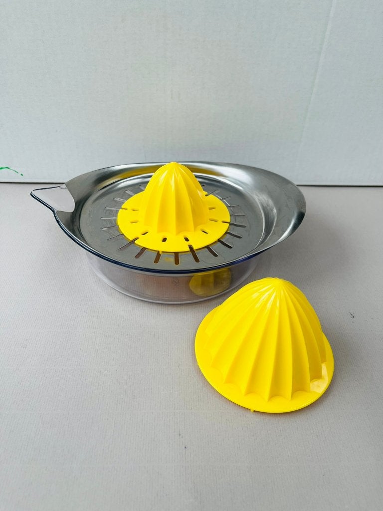 Vintage IKEA SPRITTA citruspers – Carl Öjerstam – geel/RVS, Overige typen, IKEA, Ophalen of Verzenden, Zo goed als nieuw