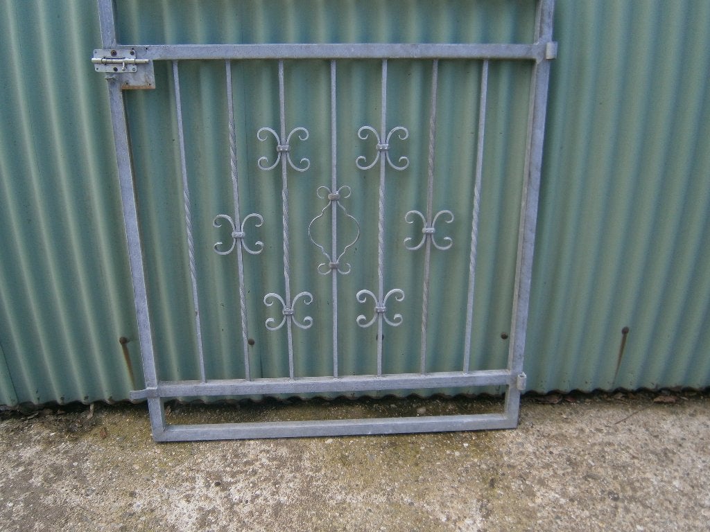 Porte de jardin galvanisée lourde., Jardin & Terrasse, Portail battant, Comme neuf, 100 à 150 cm, Enlèvement