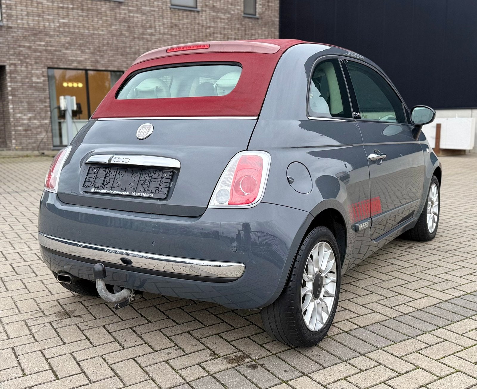 FIAT 500C CABRIO- BENZINE- 2011- 136.000KM - HANDGESCHAKELD, Auto's, Euro 5, Zwart, 875 cc, Leder en Stof