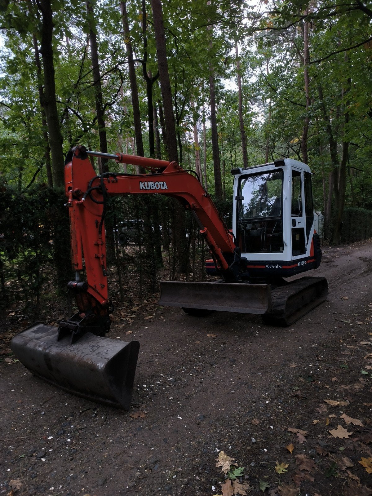 Kubota KX 121-2 minigraver, Ophalen