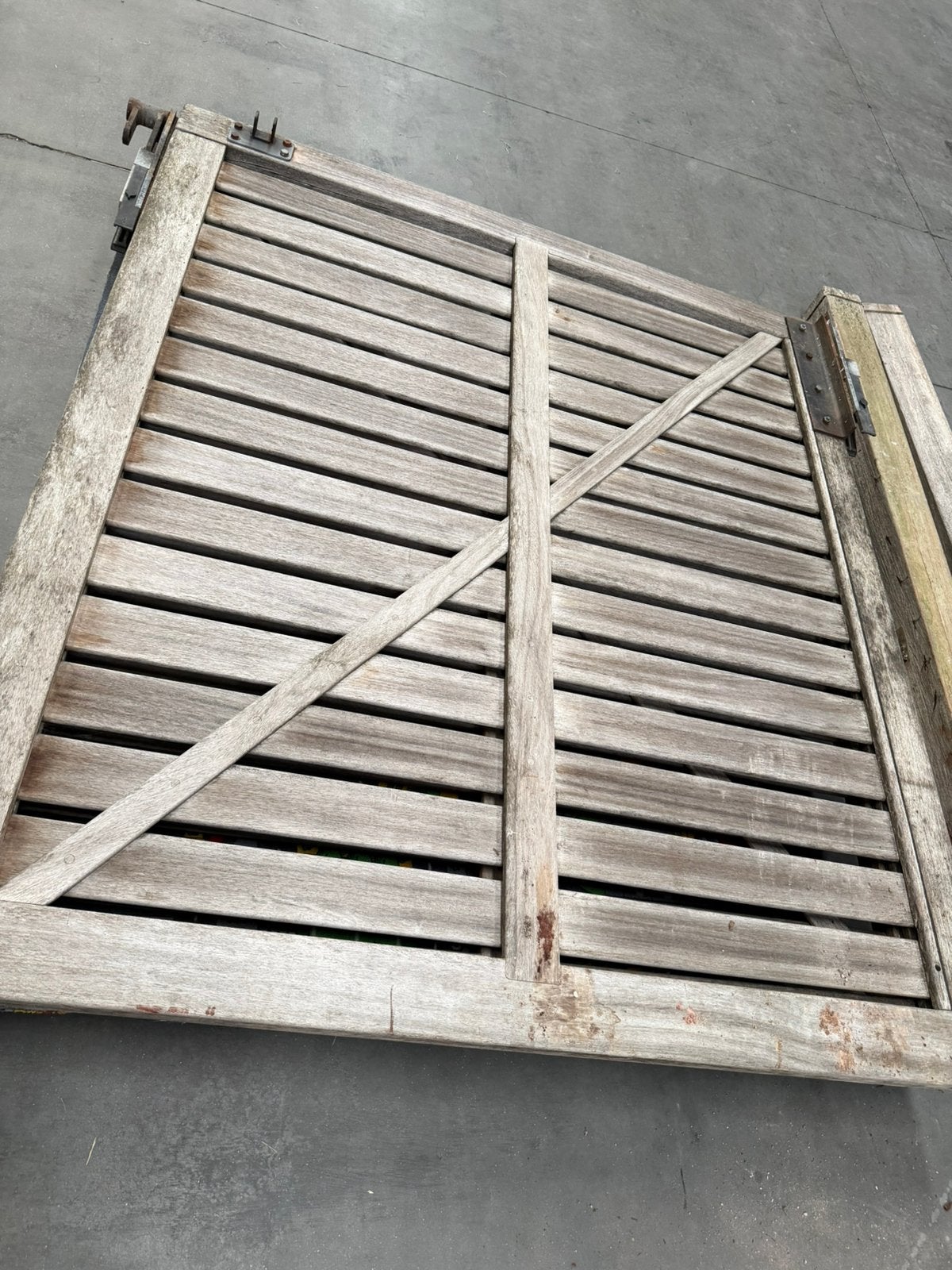 PORTAIL PIVOTANT EN BOIS 2 parties 200xH176 cm, Enlèvement, Comme neuf, Porte coulissante