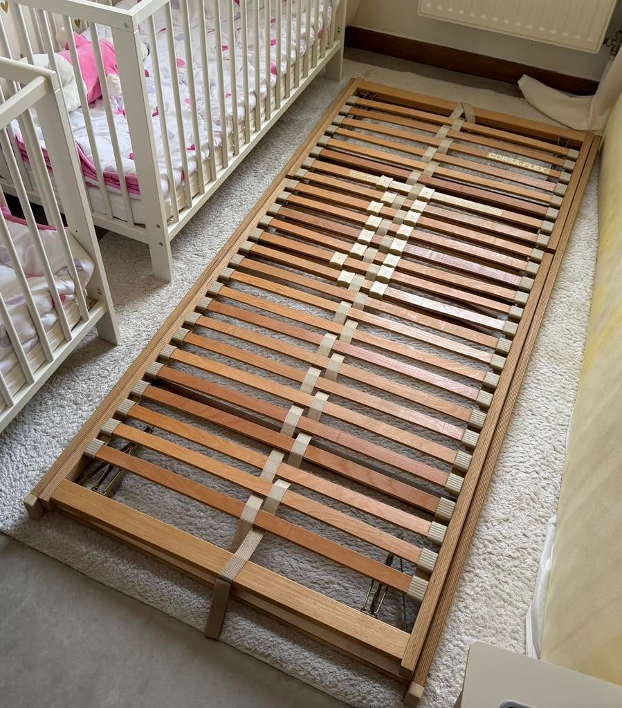 2 sommiers Corsa-Flex 90x200 cm avec cadre - Très bon état, 90 cm, Comme neuf, Enlèvement, Sommier