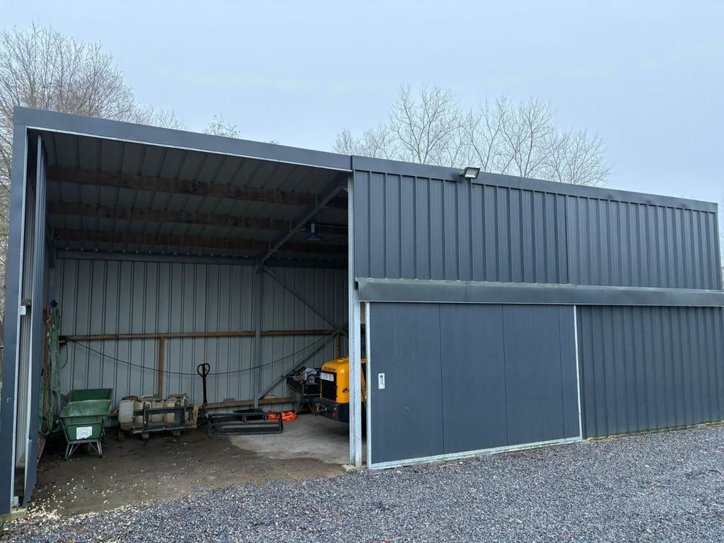 loods/overkapping als nieuw, Zakelijke goederen, Bedrijfs Onroerend goed, Opslag of Loods, Koop