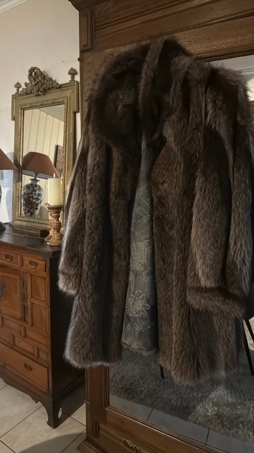Magnifique manteau en fourrure de renard taille 42/44, Enlèvement, Comme neuf, Taille 42/44 (L), Multicolore