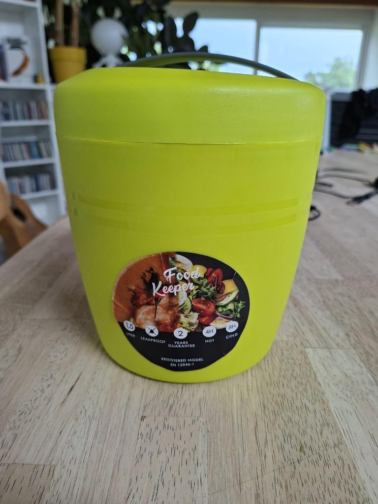 Foodkeeper thermos 1.5L, Huis en Inrichting, Keuken | Keukenbenodigdheden, Kunststof, Nieuw, Ophalen of Verzenden, Groen