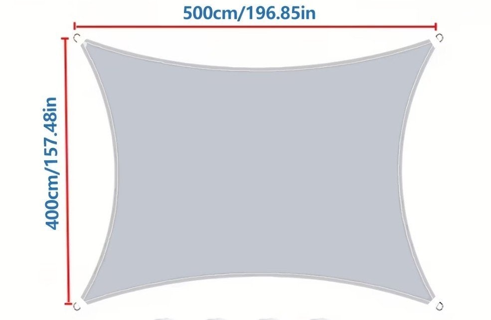 Vierkante zonnedoek 5m x 4m, Tuin en Terras, Schaduwdoeken, Ophalen, Zo goed als nieuw