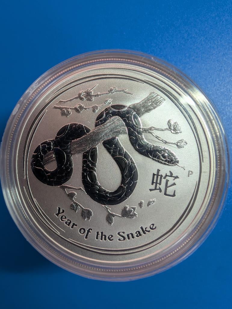 1oz Lunar II Year of the snake 2013 zilveren munt, Ophalen of Verzenden, Zilver