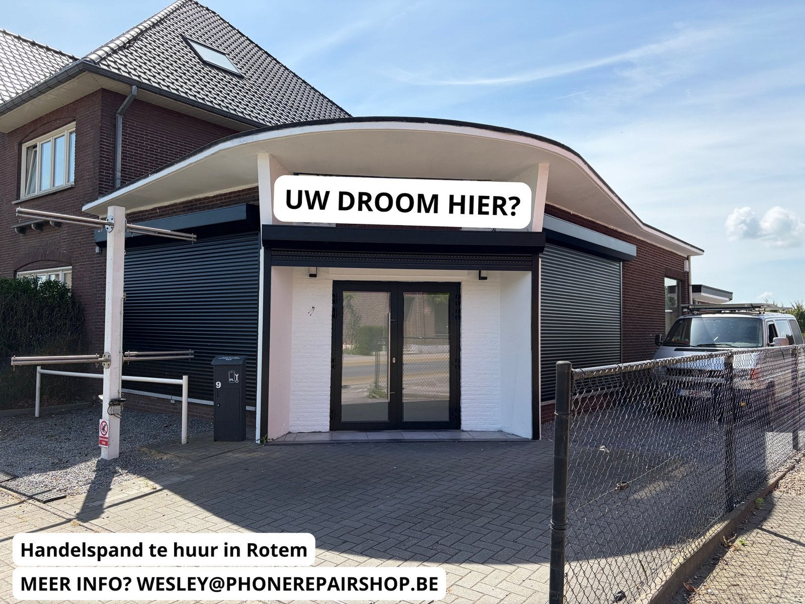 Kantoorruimte / Winkel / Handelspand te Rotem, 200 tot 500 m², 120 m², Provincie Limburg, Woning met bedrijfsruimte