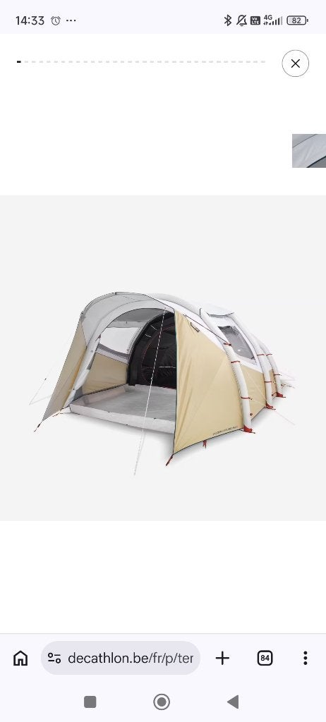 Tente de camping gonflable 5 places 2 chambres, Fresh, Caravans en Kamperen, Tenten, Ophalen