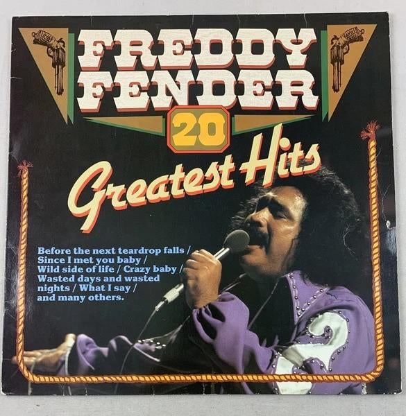 Vinyle LP Freddy Fender 20 Greatest Hits Black Tulip, CD & DVD, Vinyles | Autres Vinyles, Comme neuf, 12 pouces, Envoi