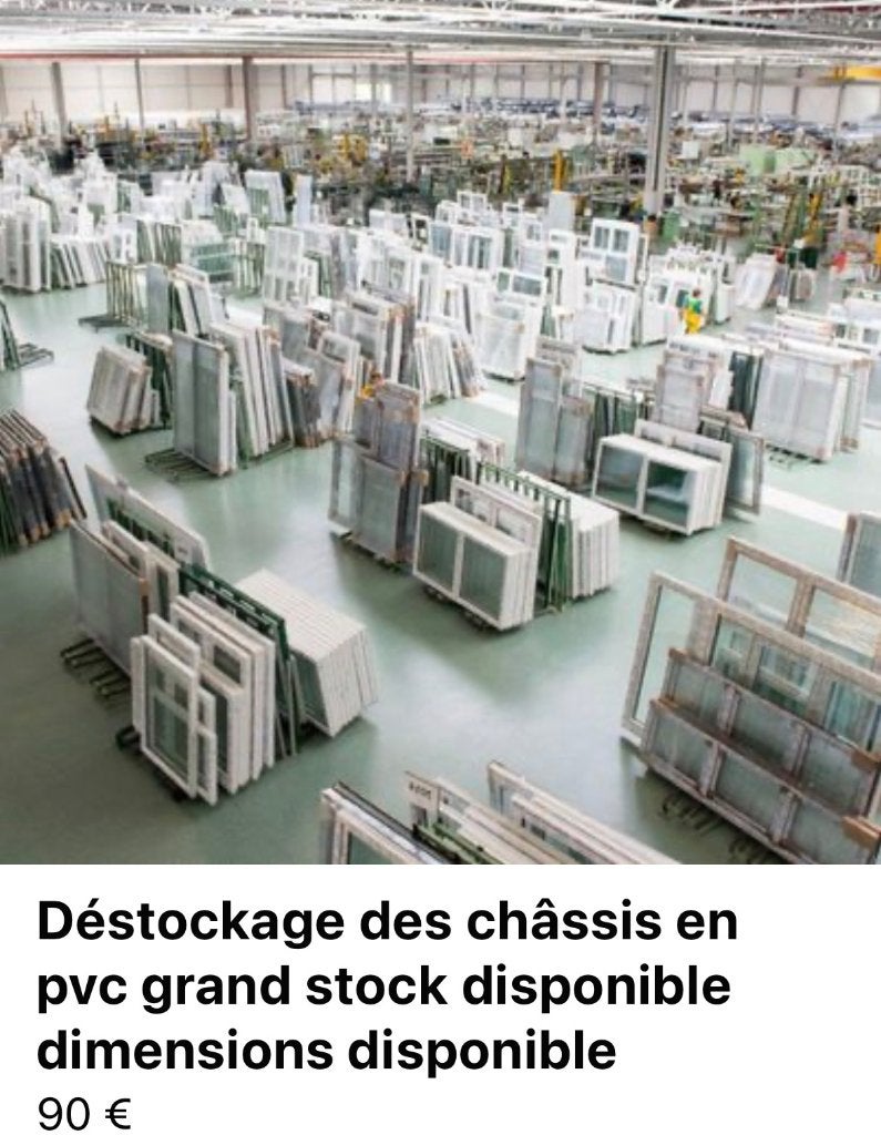 Déstockage des châssis et portes grand stock d, Enlèvement, Neuf, Châssis de fenêtre, Vitre comprise