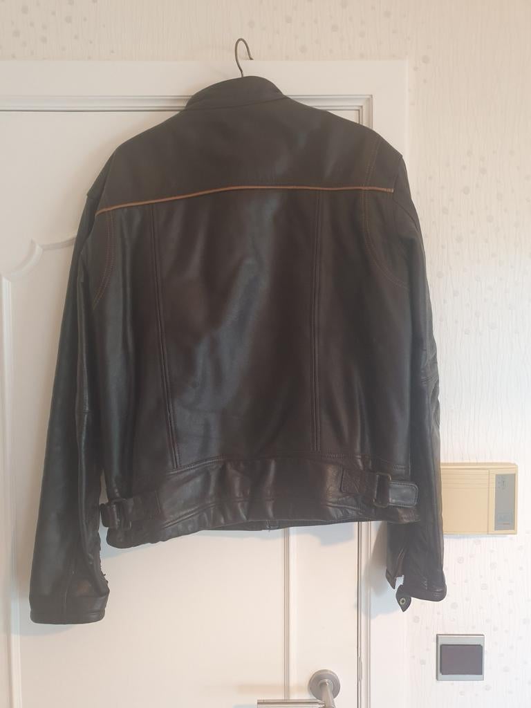 Veste Mango en cuir  L, Enlèvement, Brun