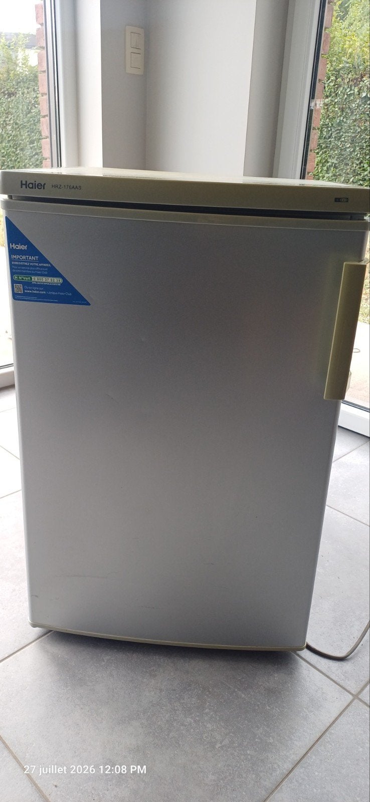 Frigo HAIER 98 L  avec congélateur 15 L ***, Electroménager, Classe énergétique A ou plus économe, Enlèvement ou Envoi, Avec compartiment congélateur