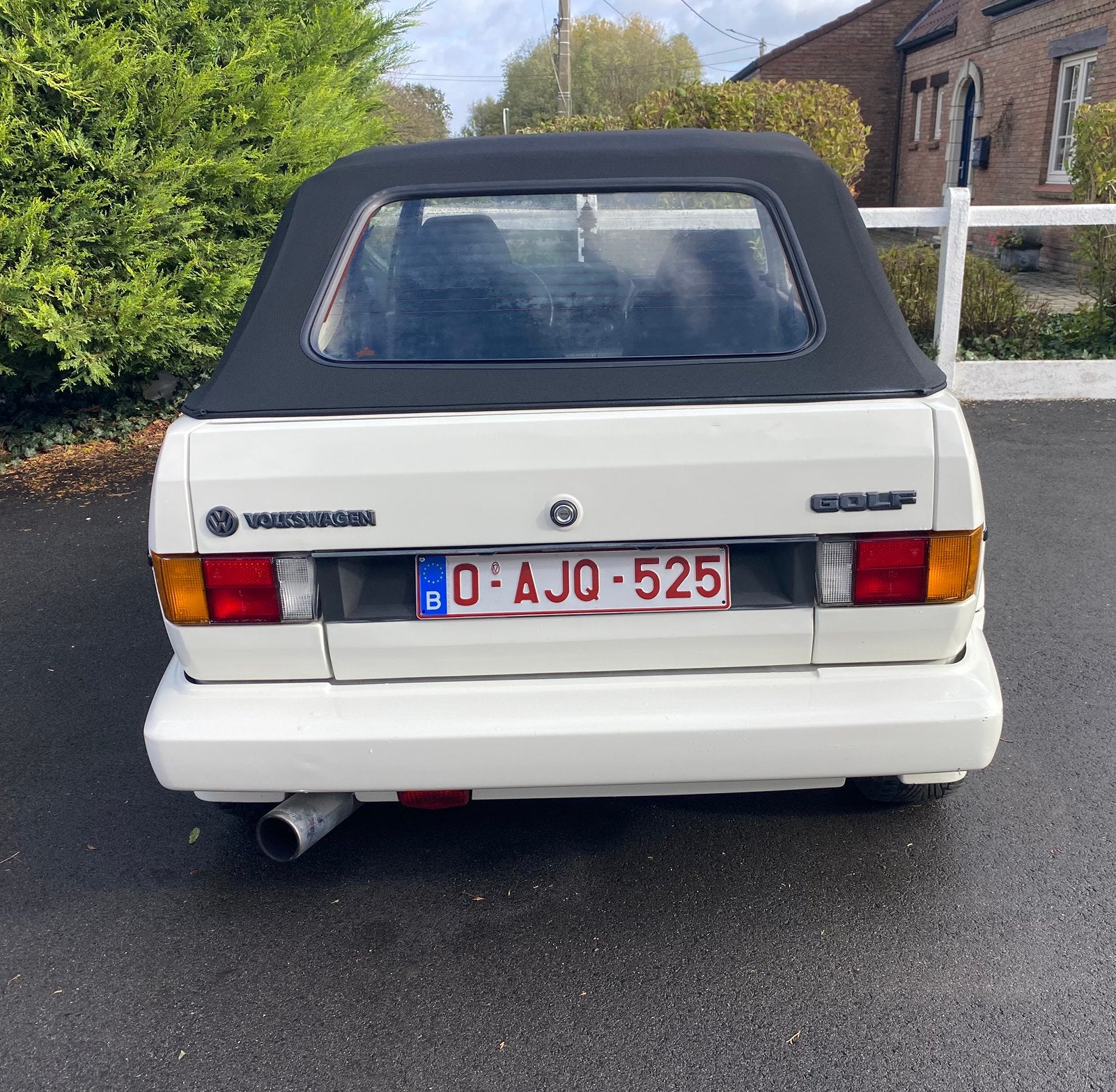 Oldtimer  golf 1 cabriolet MK1 - 1,8 carbu (1994 ), Auto's, 4 zetels, Stof, Zwart, Cabriolet