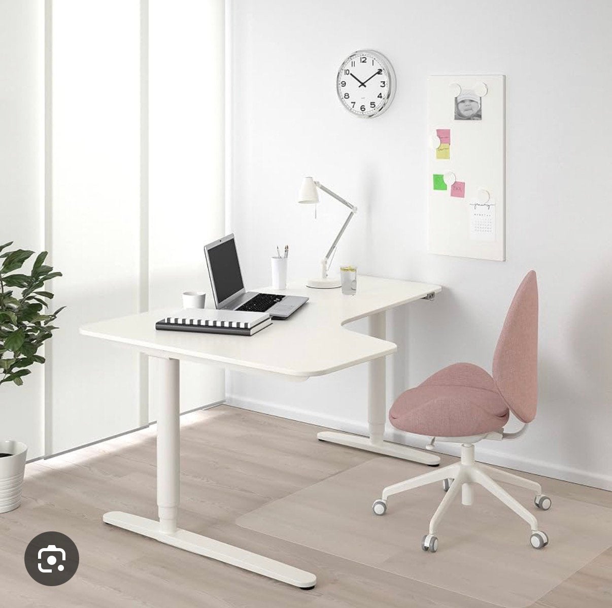 Hoek bureau wit, Huis en Inrichting, Ophalen, Gebruikt, Scandinavisch, Hoekbureau