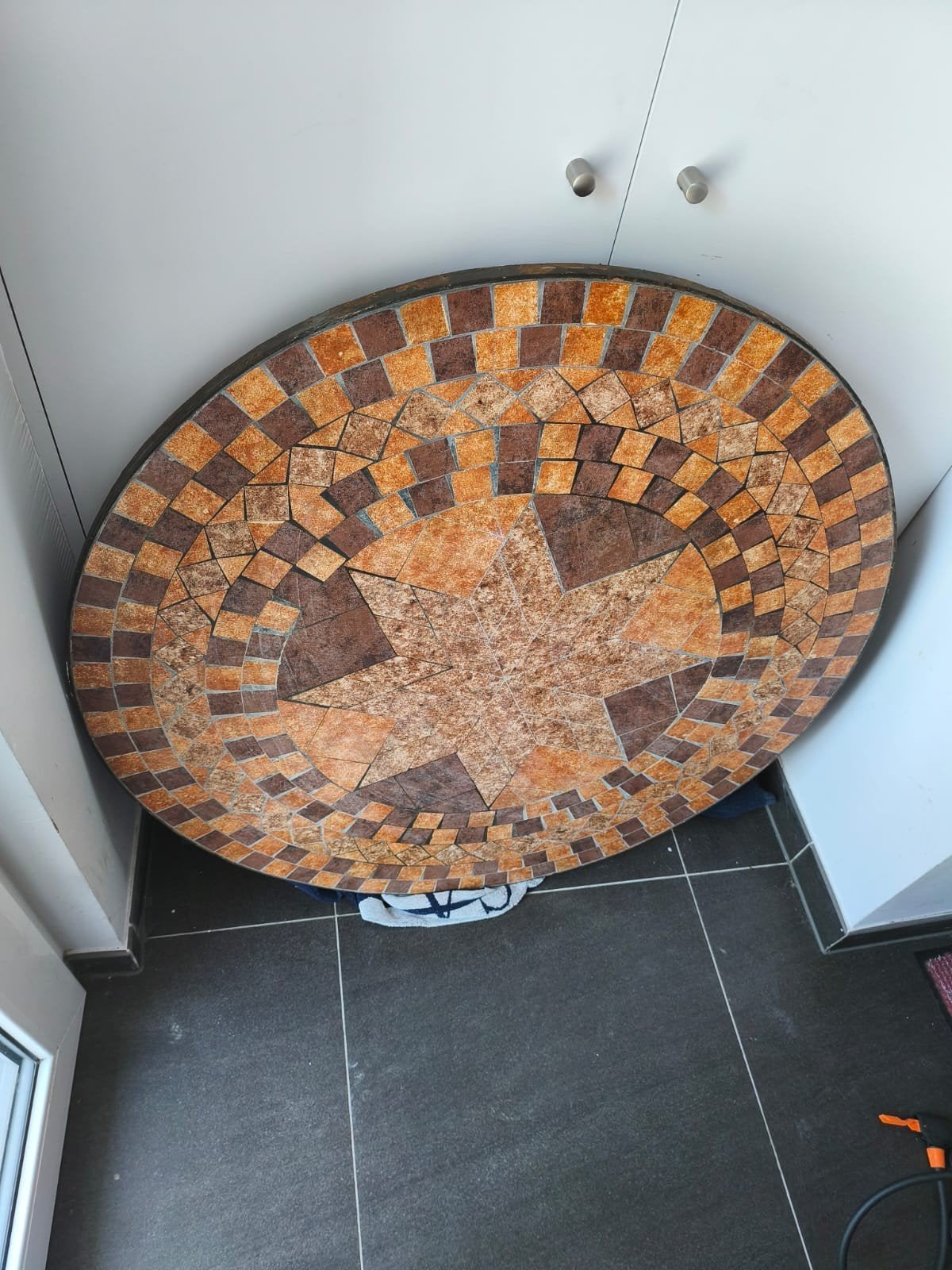 Table de terrasse en mosaïque dans un état impeccable, Jardin & Terrasse, Enlèvement