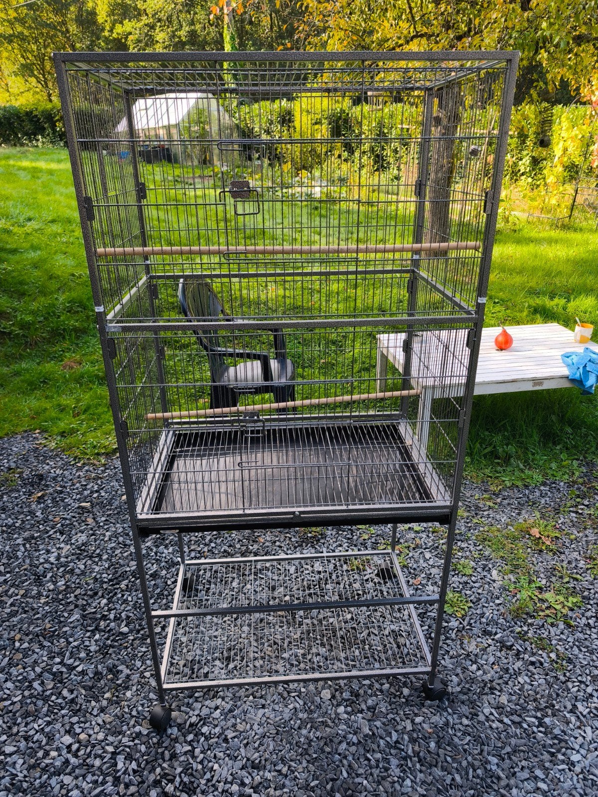 cage oiseaux, Enlèvement ou Envoi, Comme neuf, Métal, Cage à oiseaux