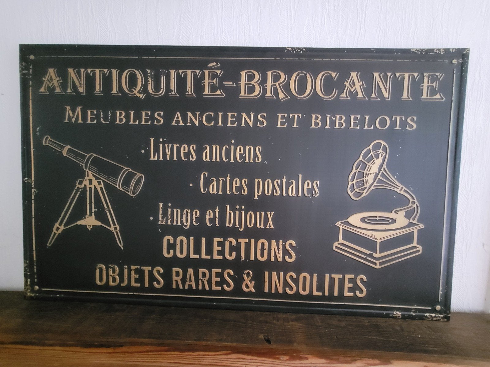 Grande plaque décorative Antiquité  - Brocante, Maison & Meubles, Accessoires pour la Maison | Tableaux à écrire & Proverbes, Enlèvement