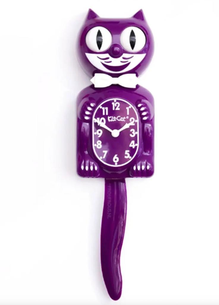 Retro Kit-Cat klok Katten poes cat wandklok clock kado idee, Ophalen of Verzenden, Nieuw, Wandklok