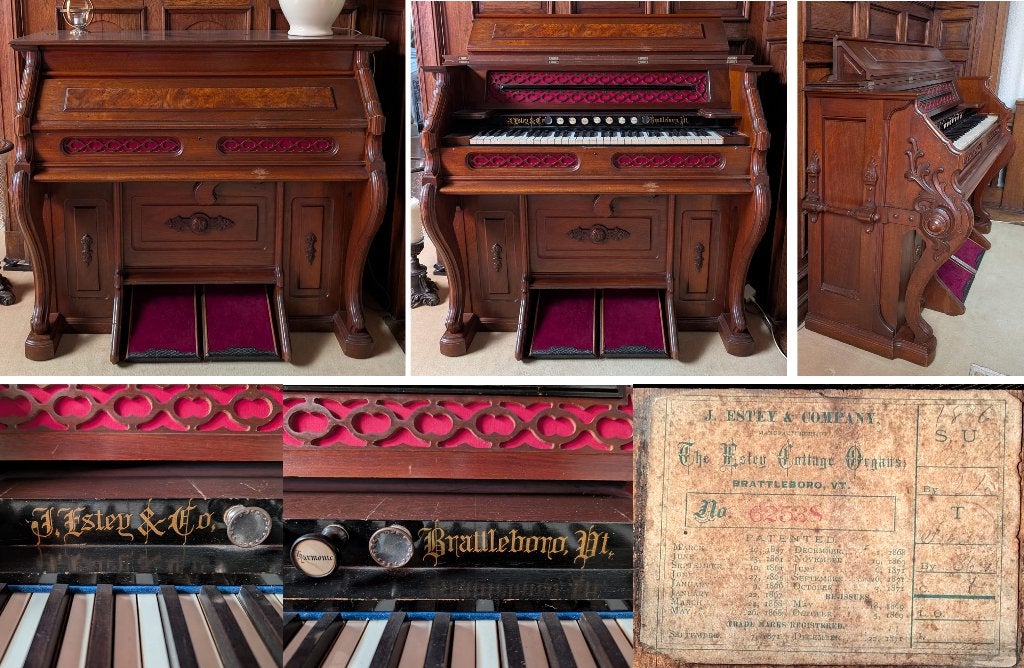 Authentiek Amerikaans orgel van Estey (1876), Muziek en Instrumenten, Orgels, Ophalen, Zo goed als nieuw, 1 klavier, Harmonium