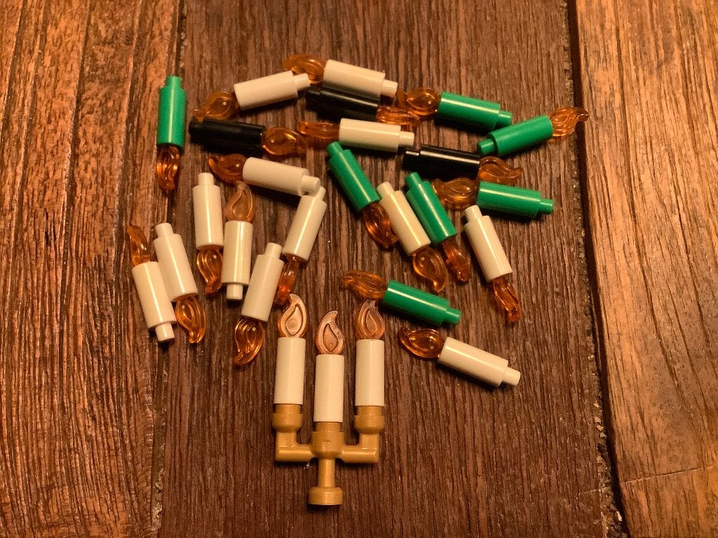 Lego kaarsen + kandelaar / 194-A1, Enlèvement ou Envoi, Comme neuf, Briques en vrac, Lego