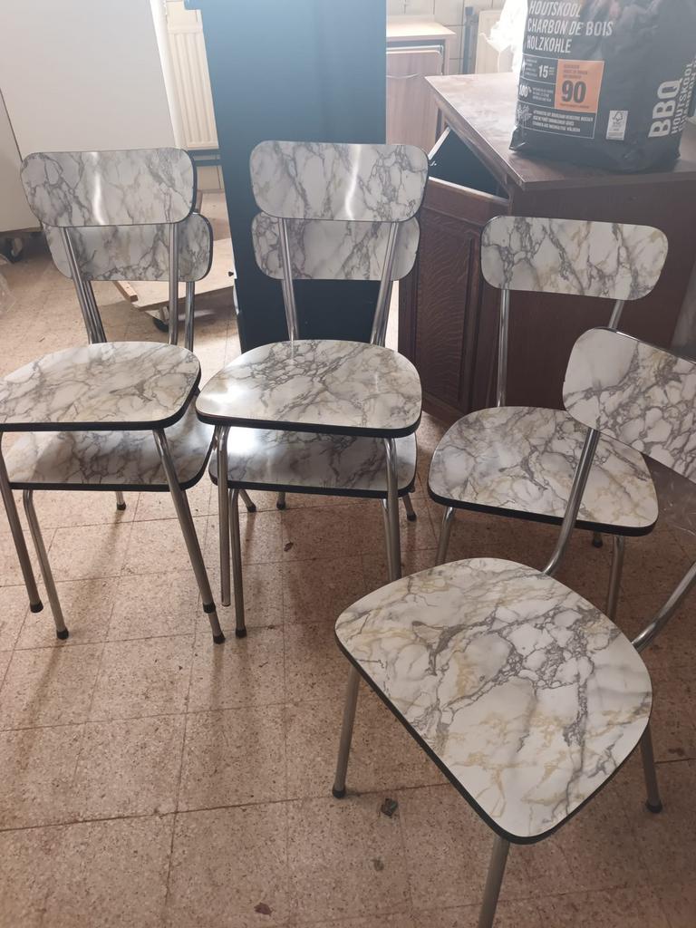 6 vintage stoelen., Ophalen, Gebruikt, Vijf, Zes of meer stoelen